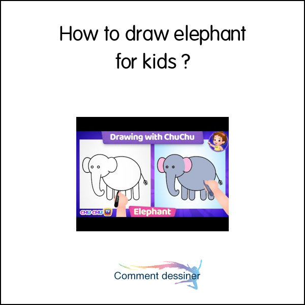 How to draw elephant for kids